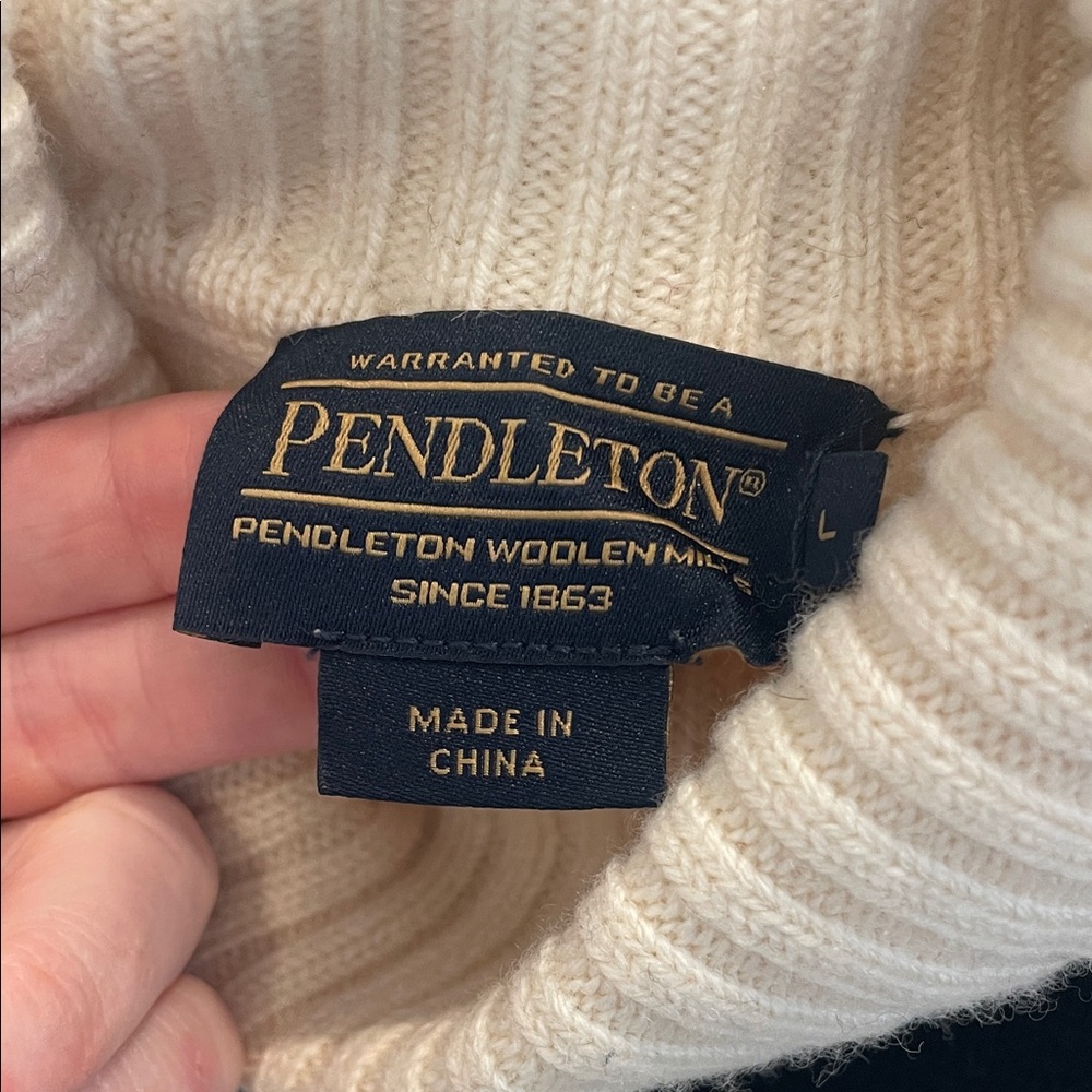 Pendleton Multicolor Striped Turtleneck Sweater - image 2